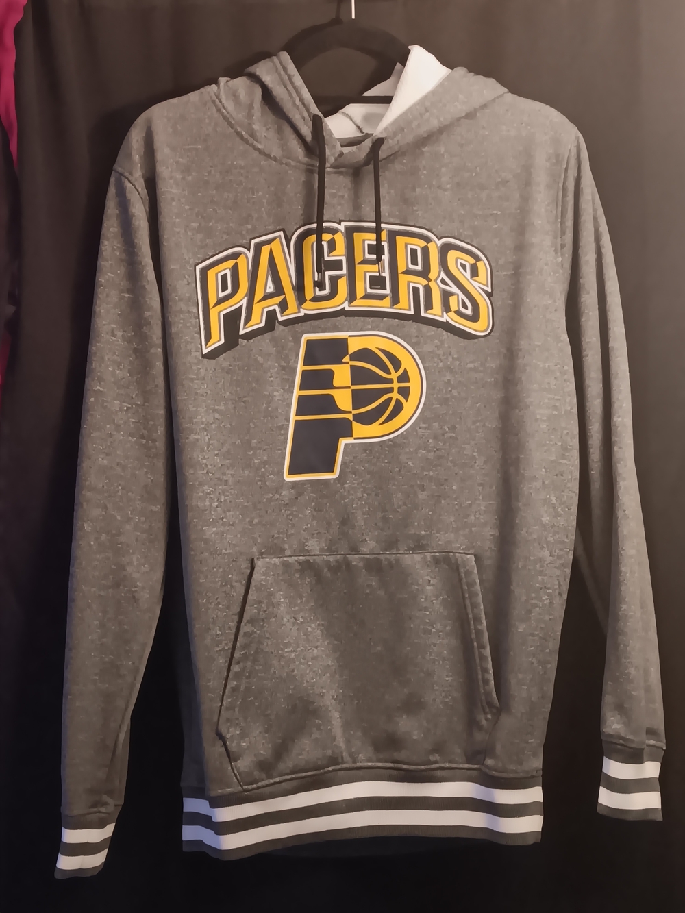 Pacers Gray Hooded Pullover Sweatshirt